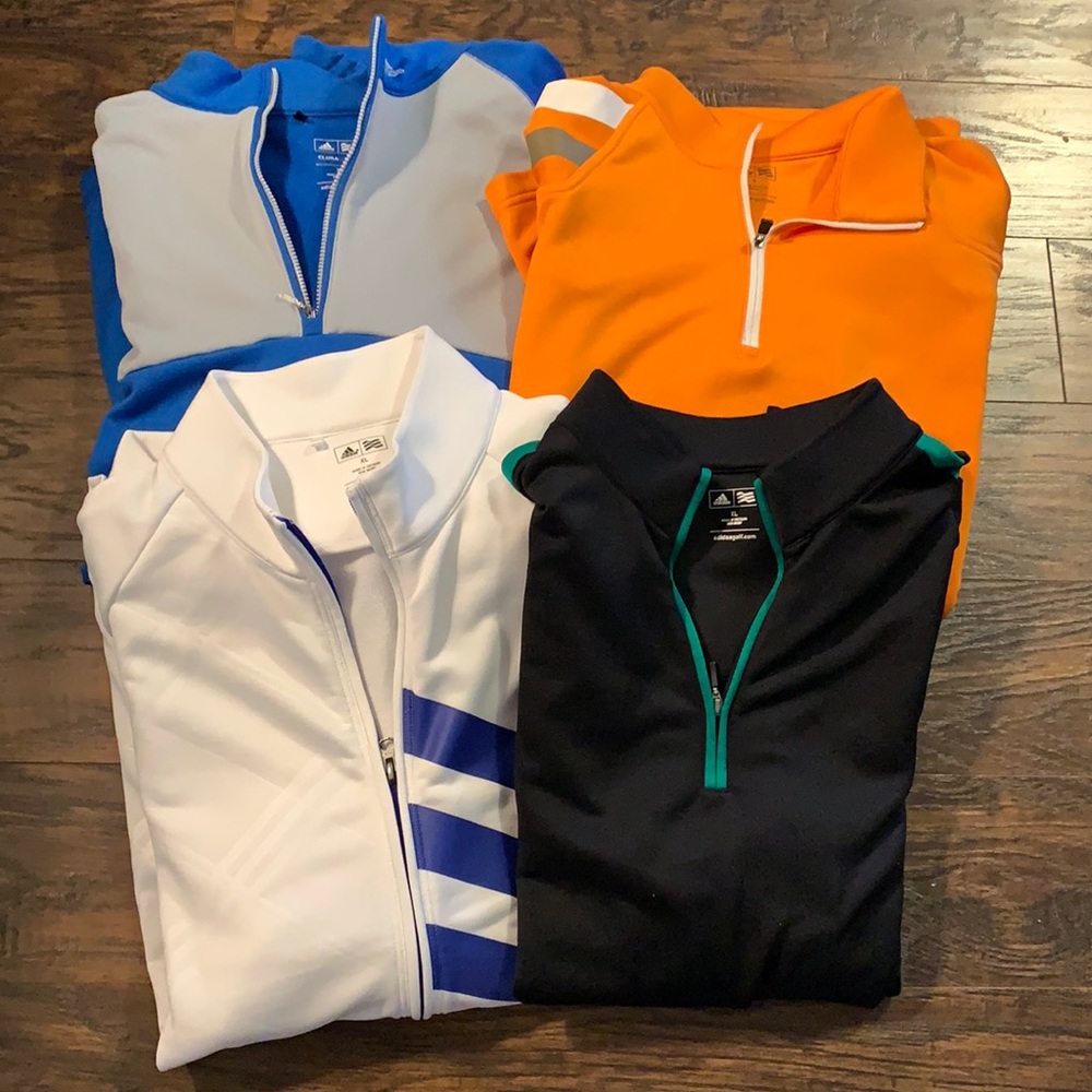 Lot of 4 men’s adidas golf shirts